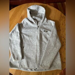 L.L. Bean hooded zip up sweatshirt coat Petite XL